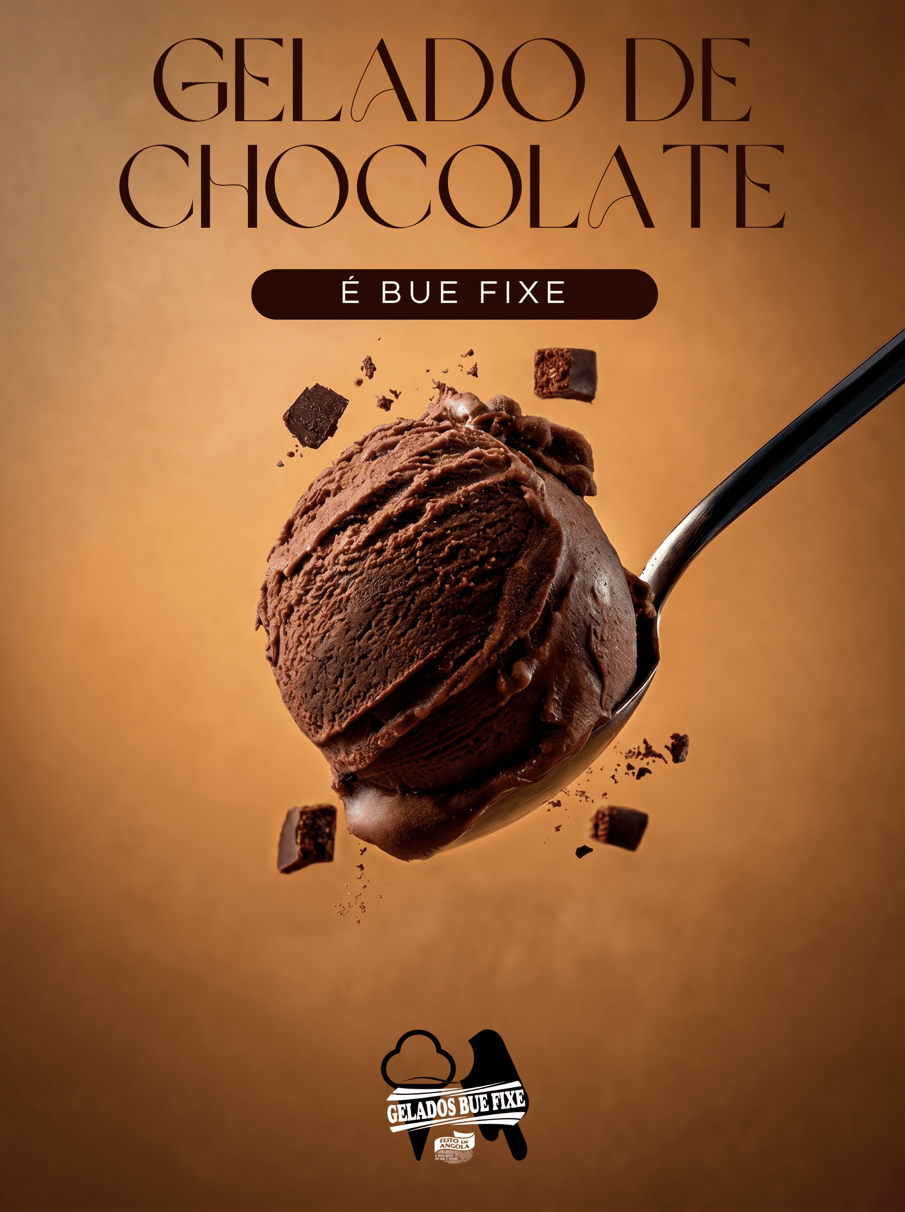 Gelado de chocolate é bué fixe